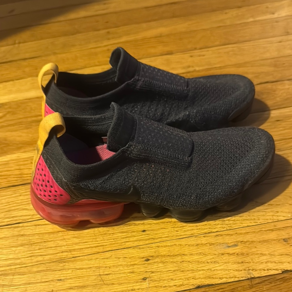 Nike Black and Pink Slip-On Shoes